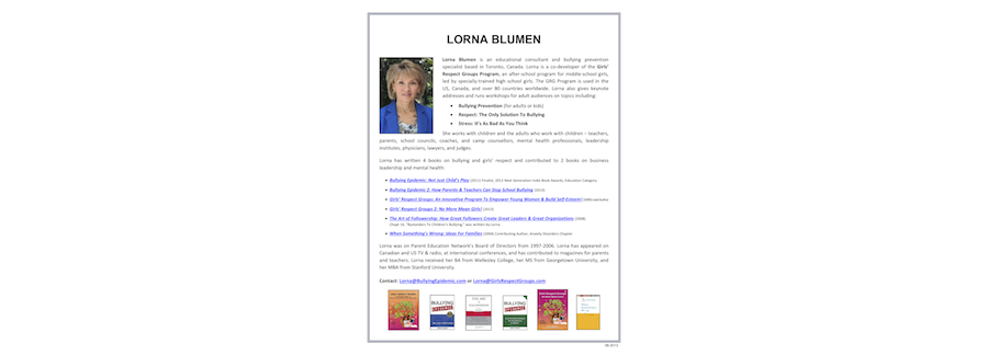 Lorna Blumen Bio
